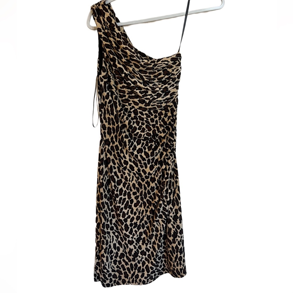 Ralph Lauren One-Shoulder Leopard Dress